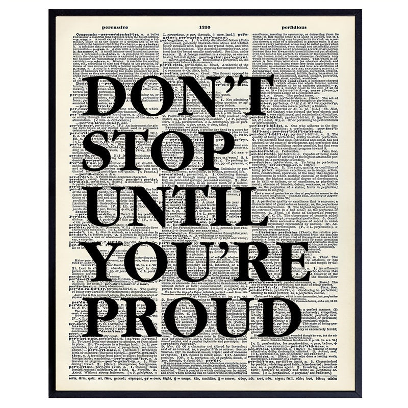 Don't Stop Believing Upcycled Motivational Wall Decor