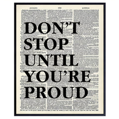 Don't Stop Believing Upcycled Motivational Wall Decor