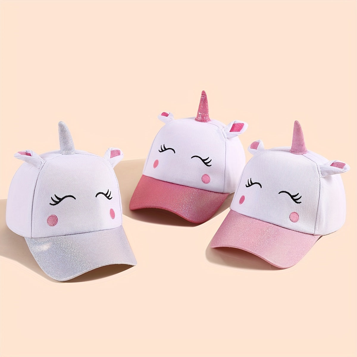 Squinting Unicorn Kids Baseball Cap for Boys and Girls