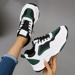 Women's Mesh Chunky Sneakers Lace Up Sports Shoes