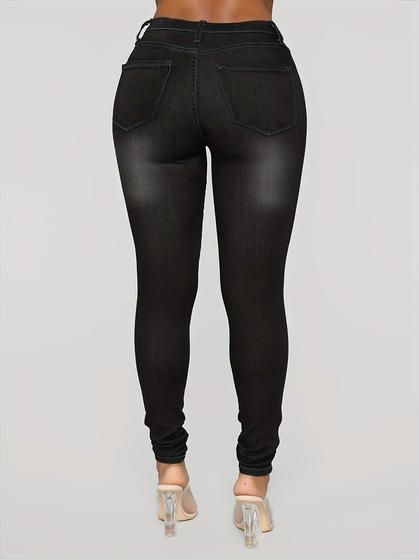 Distressed High Waist Skinny Jeans