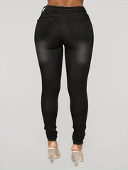 Distressed High Waist Skinny Jeans