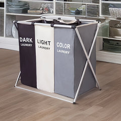 Laundry Storage Basket With Grids - Household Storage Organizer