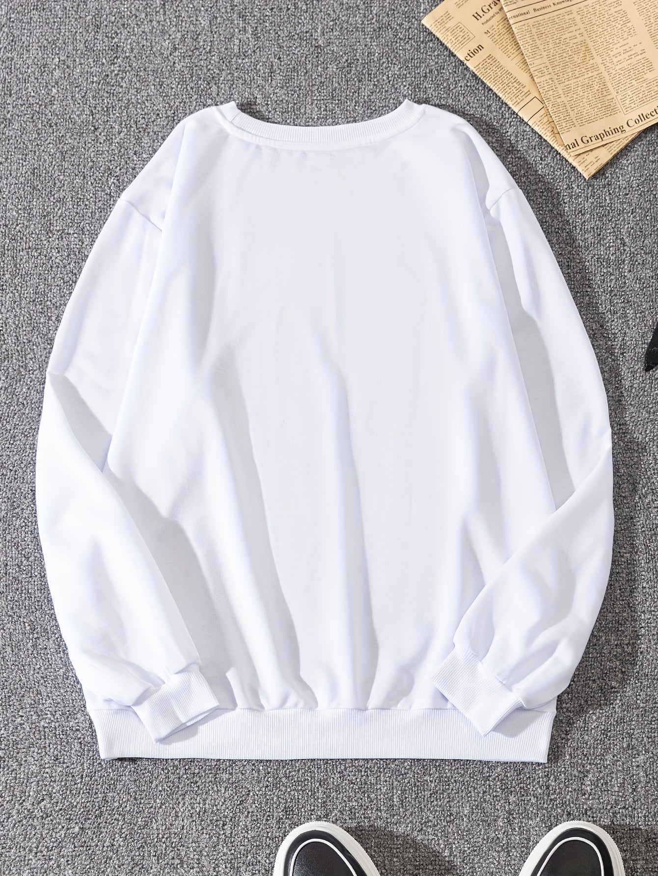 Texas Print Sweatshirt Men's Casual Pullover Sweatshirt For Spring Fall