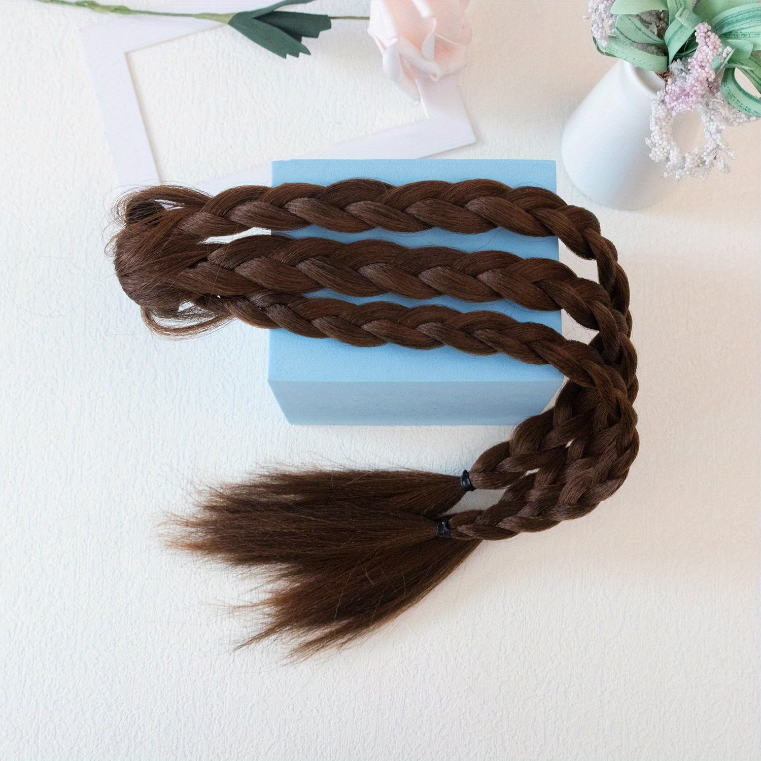 1pc 3 Braided Wig Hair Ties For Girls 40 64 Cm Long