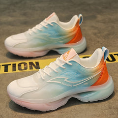 Men's Gradient Lace up Sneakers Athletic Shoes