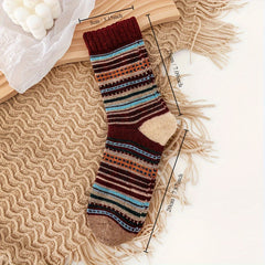 5 Pairs Winter Wool Socks For Men Thickened Warm Crew Socks