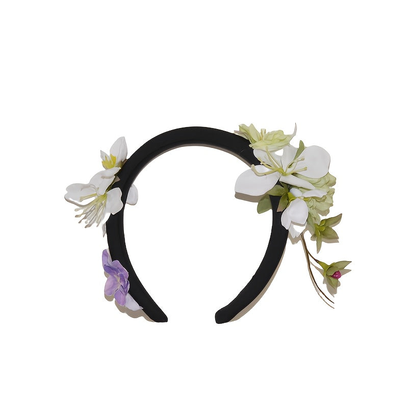 Vintage Floral Headband for Weddings Bridesmaids Solid Vintage Headban