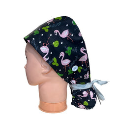 Plants Animals Print Work Cap Cartoon Adjustable Scrub Cap