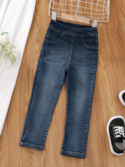 Girls' High Waist Skinny Jeans Stretchy Denim Pants For Kids Teen Girls