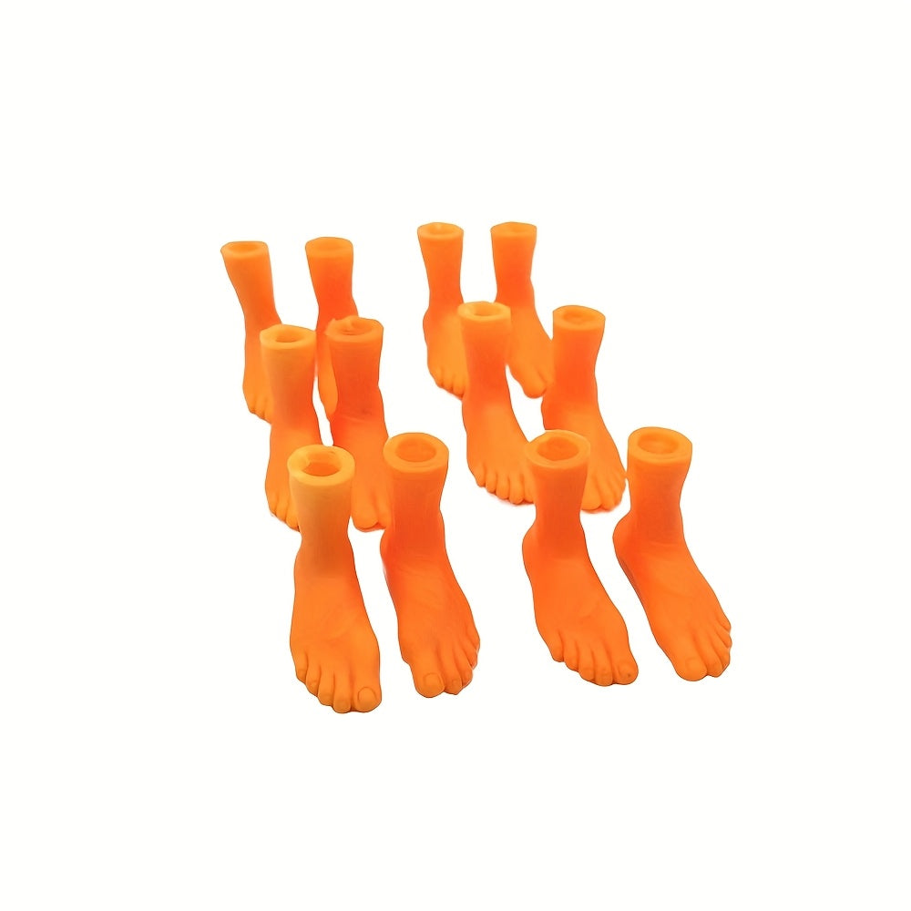6pairs Finger Feet Puppet Tiny Feet Realistic Left and Right Small Feet
