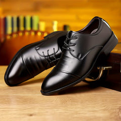 Men's Solid Lace up Rubber Sole Anti skid Oxford Shoes