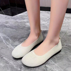 Women's Breathable Knit Flat Shoes Lightweight Outdoor Minimalist Shoes