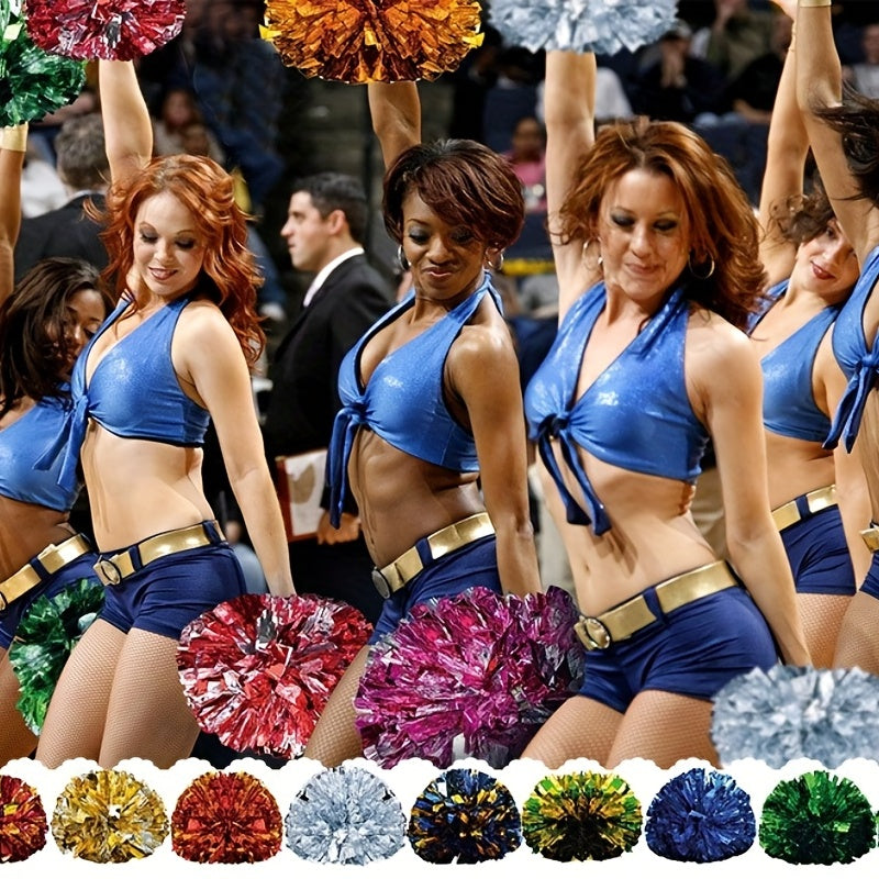 Sparkling Cheerleading Poms for Kids & Adults - Sports, Dance, Holiday Spirit