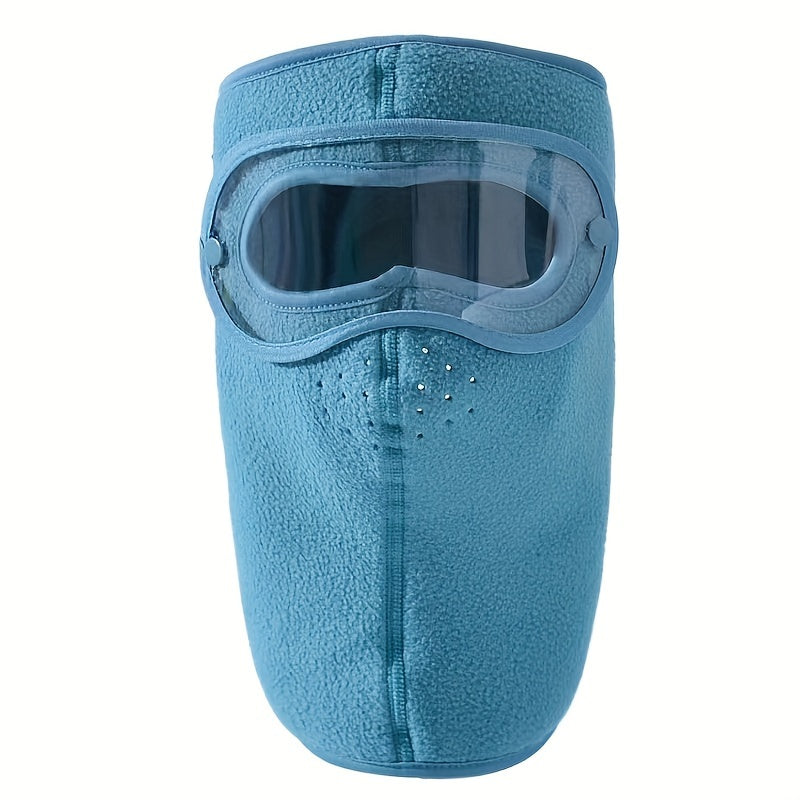 Winter Cycling Full Face Mask Dustproof Anti Fog Windproof Mask With Goggles