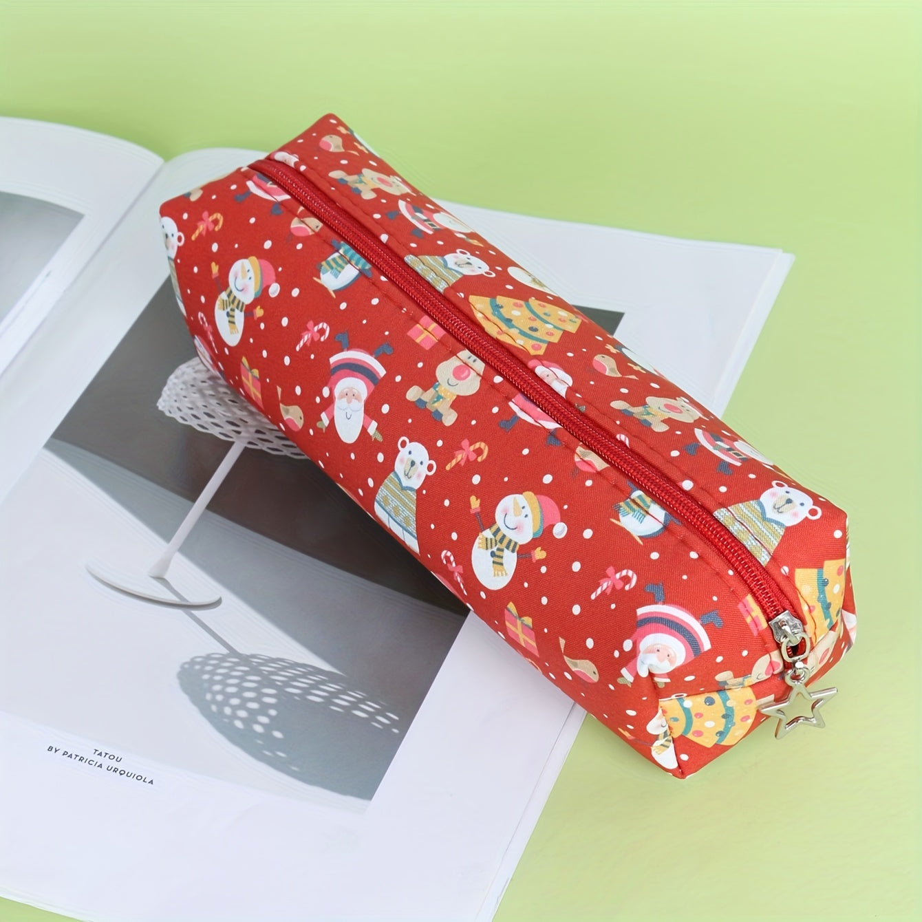 Christmas Snowman Pencil Case Holiday Style Stationery