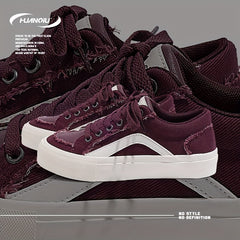 HUANQIU Women's Lace-up Front Skate Shoes Comfy Casual Sneakers