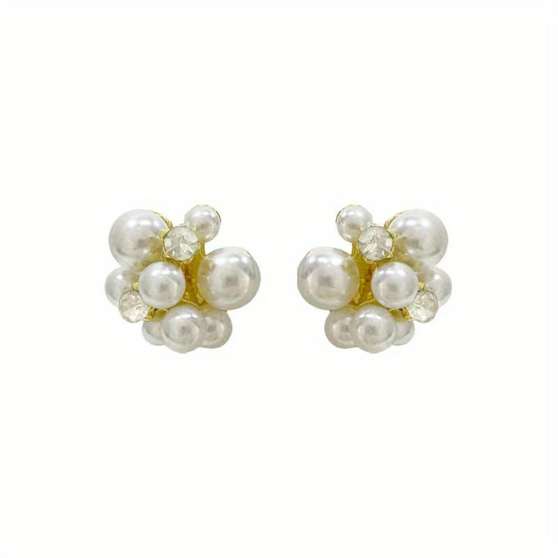 Flower Ball Rhinestone Earrings for Girls