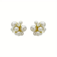 Flower Ball Rhinestone Earrings for Girls