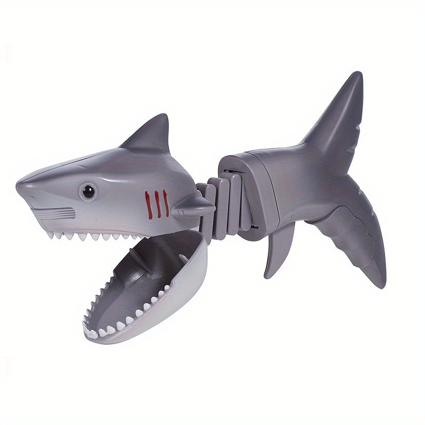 Funny Telescopic Spring Shark Dinosaur Manipulator Clamp Bite Hand Prank Toy