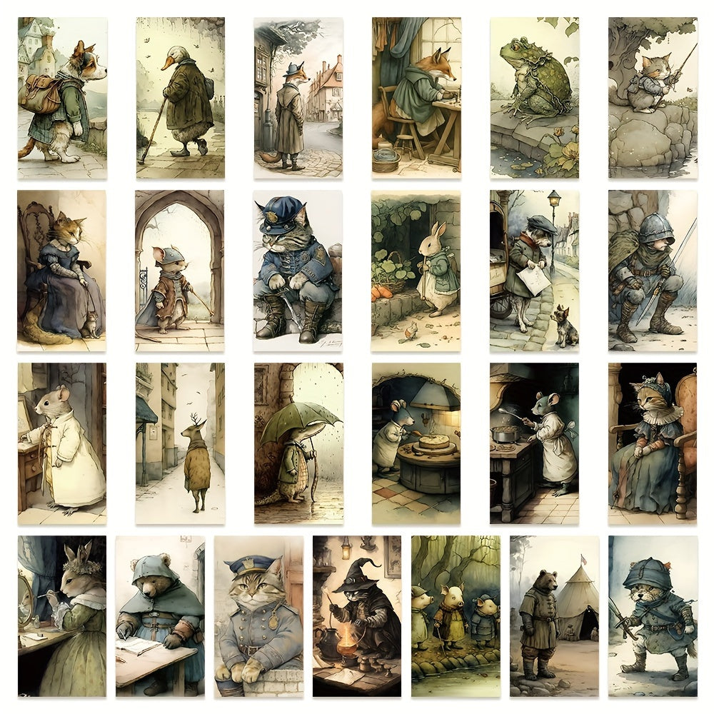 50pcs Fairy Tale Animal Series Stickers for DIY, Gift, Guitar, Laptop, Helmet