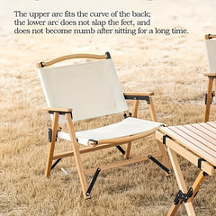 Portable Wooden Beach Chair Folding Camping Chair