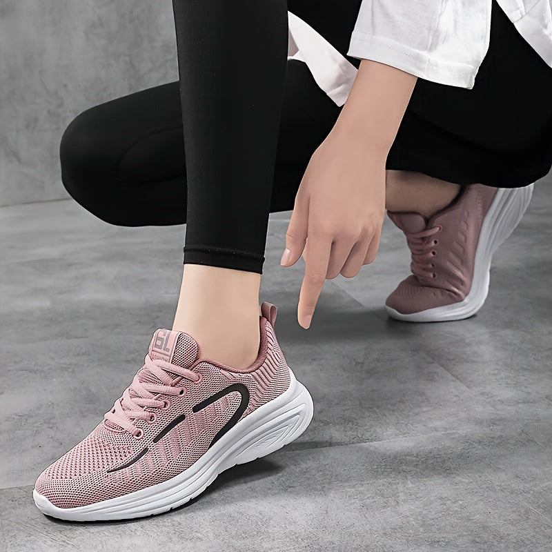 Women's Lace-Up Athletic Running Shoes Lightweight Sneakers