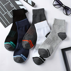 Men's Mid Calf Socks Running Sports Sweat-absorbing Basketball Socks