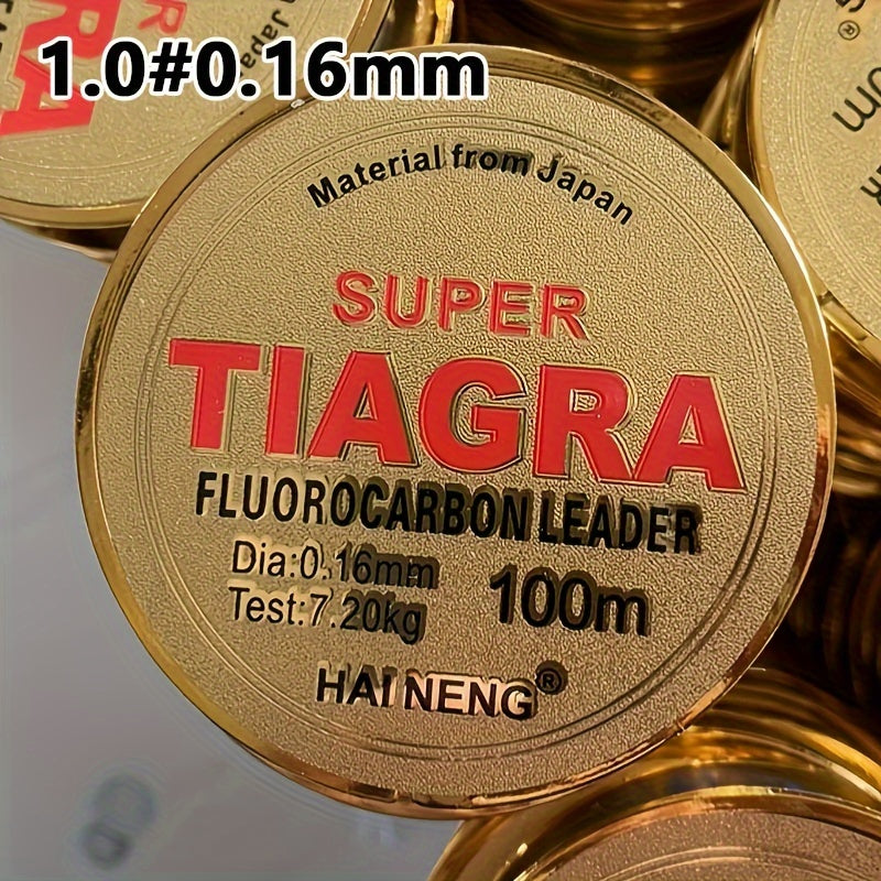 100M 328.08ft Fluorocarbon Coated Fishing Line Clear Carbon Fiber Leader Line