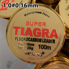100M 328.08ft Fluorocarbon Coated Fishing Line Clear Carbon Fiber Leader Line