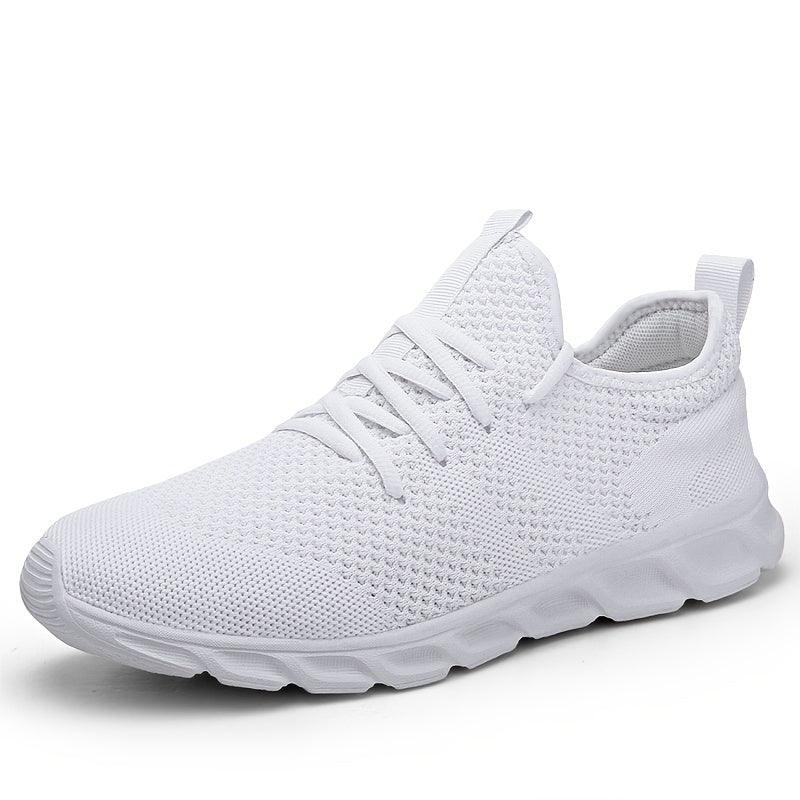Women's Leisure Knit Material Low Top Sneakers Lightweight Lace Up Sport Shoes