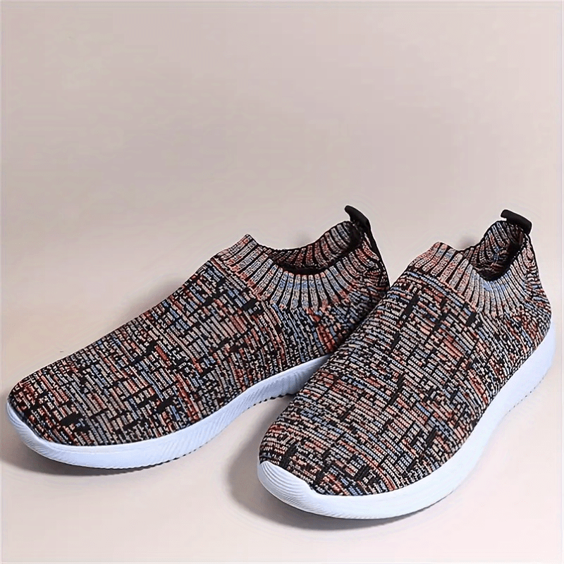 Men's Slip On Knitted Sneakers Outdoor Walking Shoes