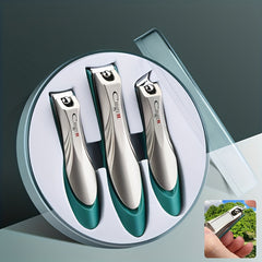 3pcs Nail Clipper Set Household Scissors Diagonal Anti-splash Clippers