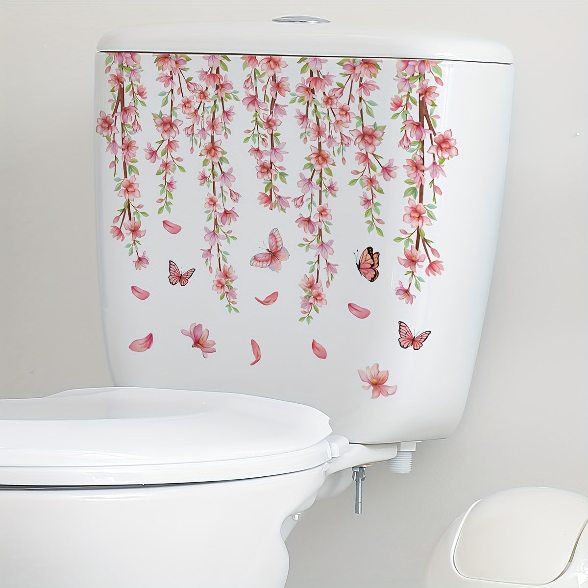 Flower Butterfly Wall Sticker Toilet Home Decor