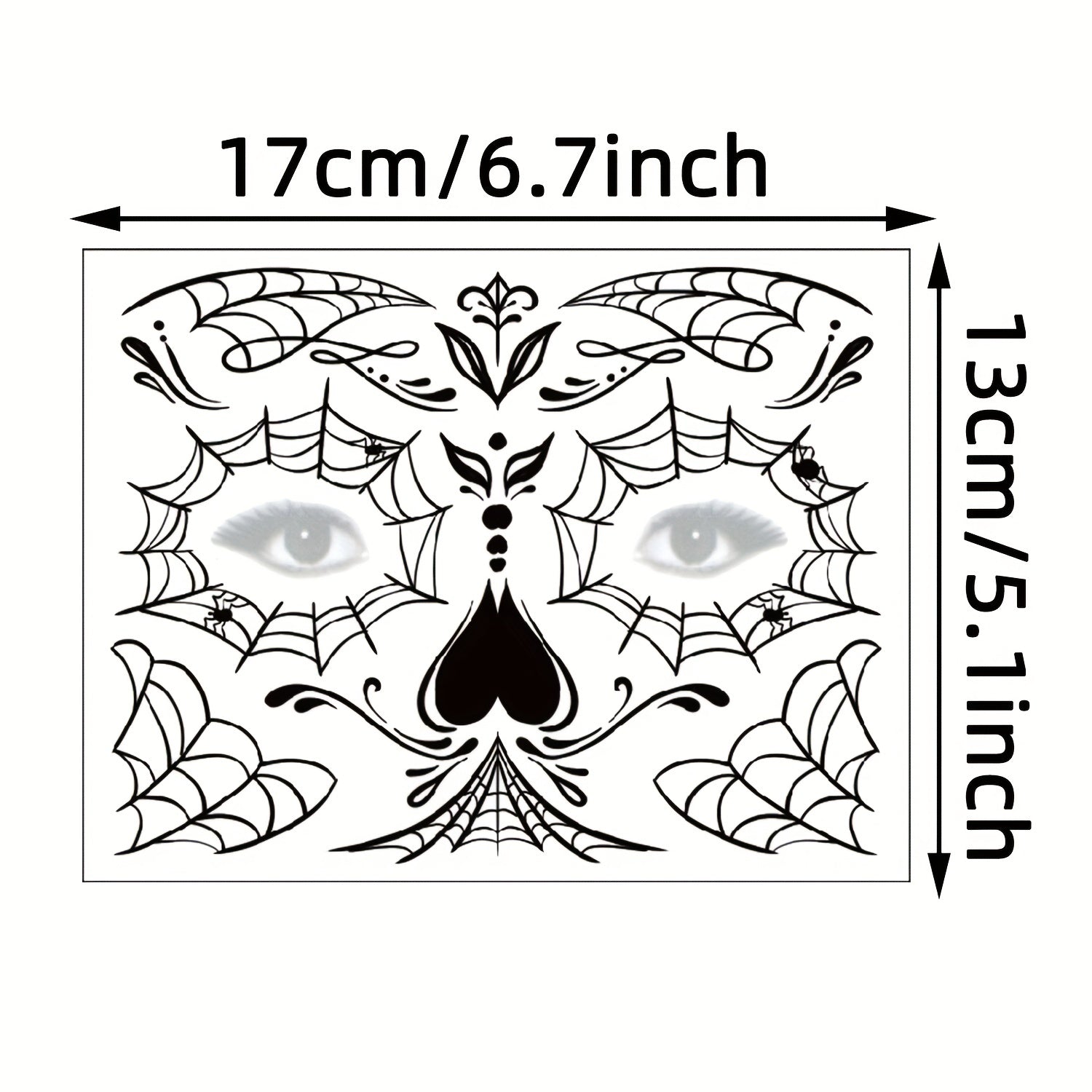 Spider Web Temporary Tattoo Stickers for Halloween Party