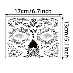Spider Web Temporary Tattoo Stickers for Halloween Party