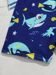 Boys' Shark Swimming Trunks & Tops Set for Beach Vacation
