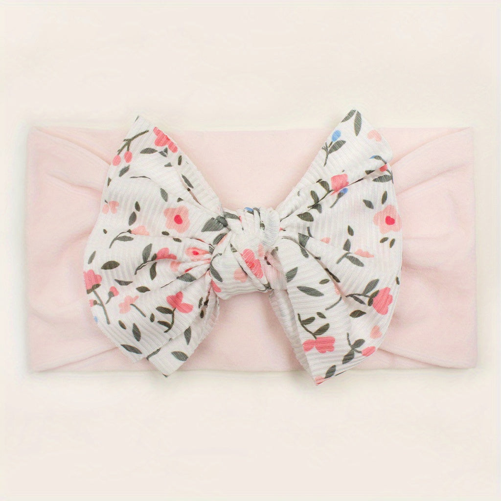 Printed Threaded Bow Baby Headband For 0-2 Year Old Babies