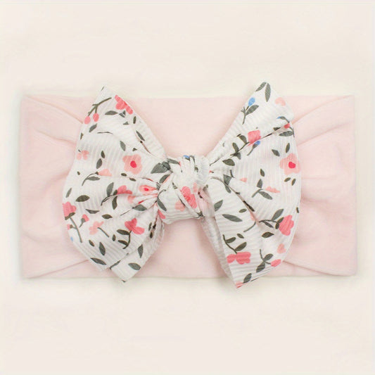 Printed Threaded Bow Baby Headband For 0-2 Year Old Babies