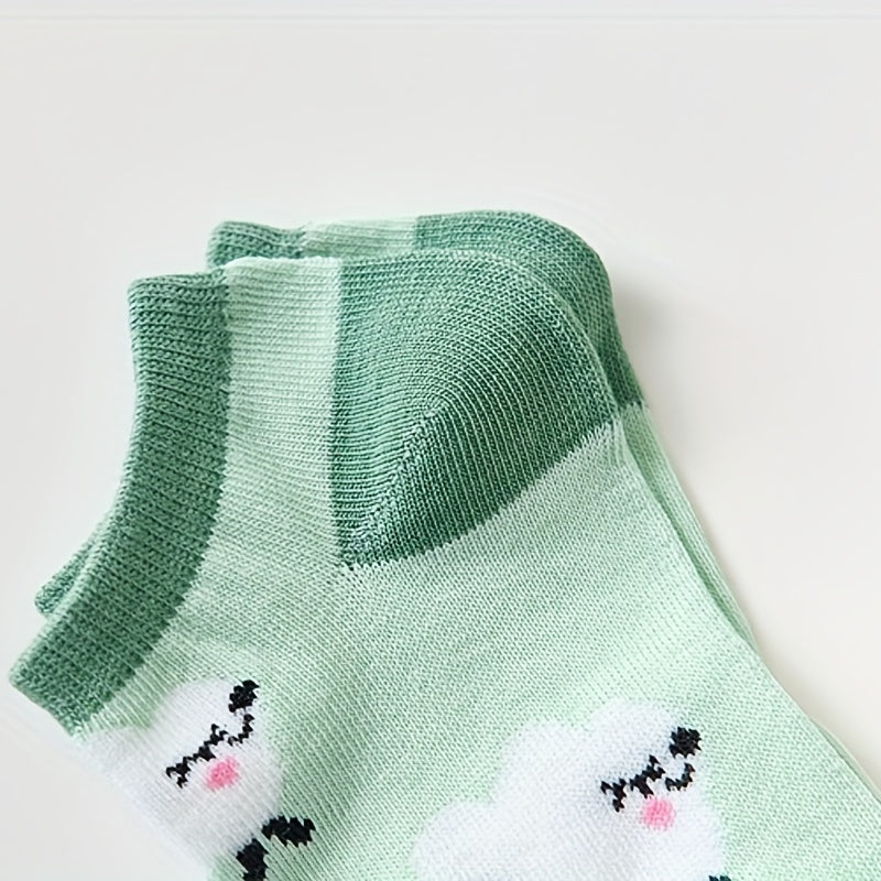 5 Pairs Girls Colorful Animals Ankle Socks for Kids