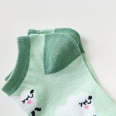 5 Pairs Girls Colorful Animals Ankle Socks for Kids