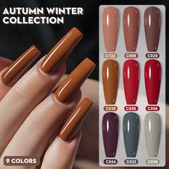 XEJAYI Gel Polish Autumn Winter Collection 9 Colors C039 UV Smooth Finish