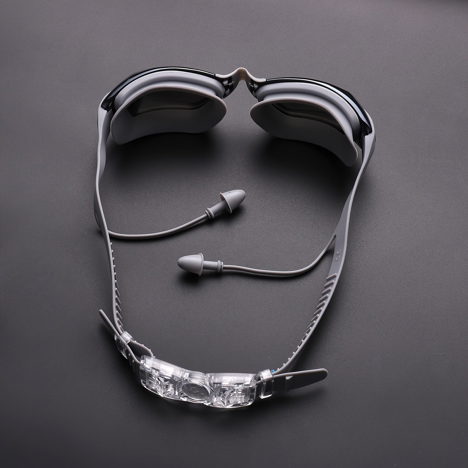 Electroplated Swimming Goggles Anti Fog Glasses & Earplugs