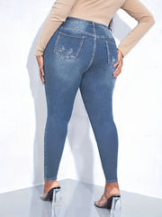 Rainbow Ripped High Rise Skinny Jeans