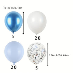 50pcs 30 Light Balloons Confetti Metallic Balloons For Party Decor