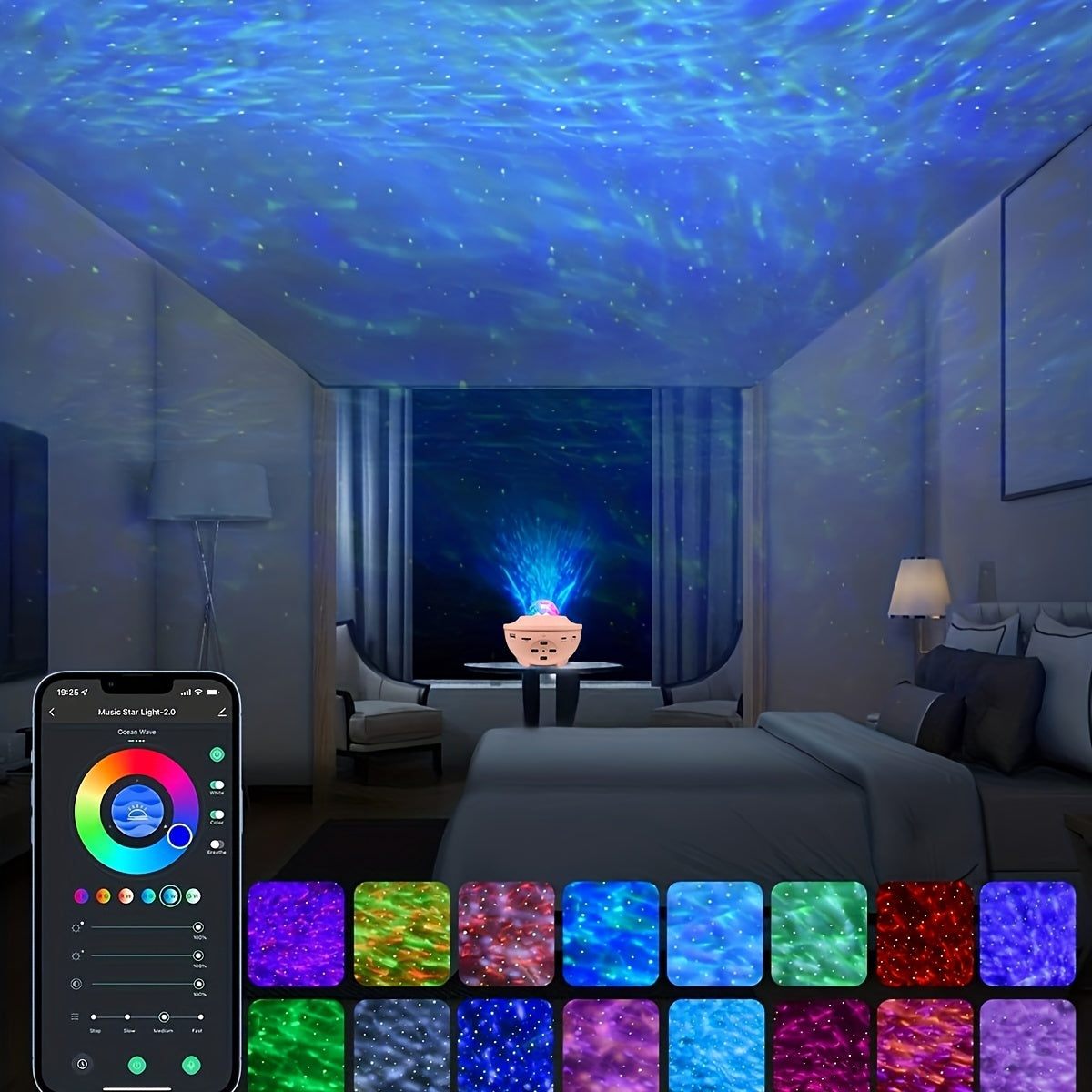 Starlight Projector Music Speaker Night Light