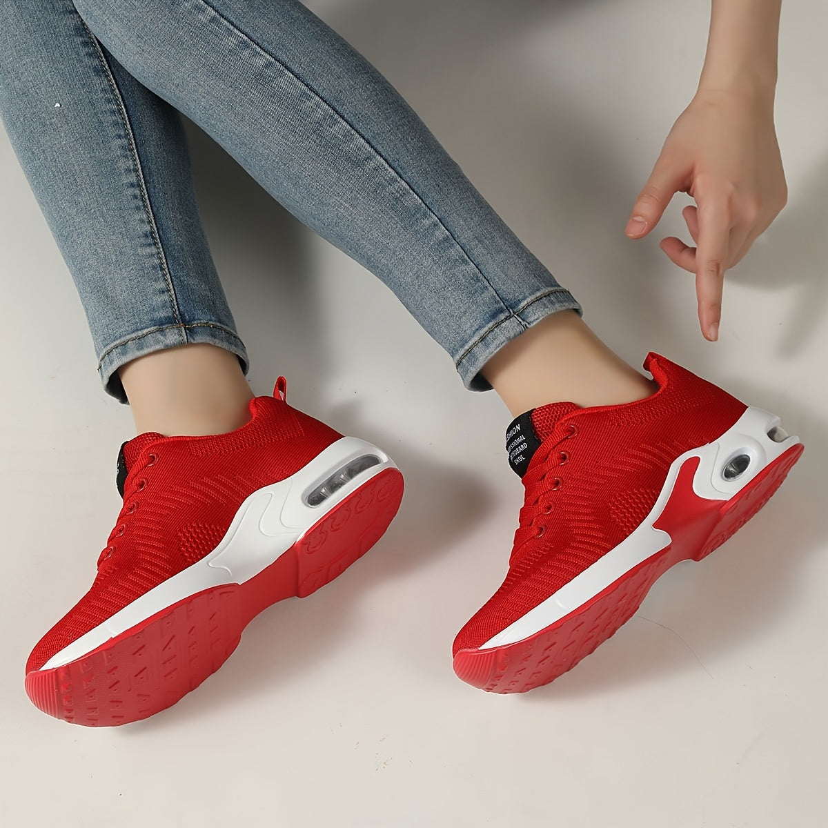 Women's Mesh Breathable Air Cushion Tennis Sports Shoes Lightweight