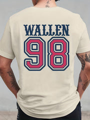 Print Comfy Cotton T shirt Men's Casual Street Style Tee Shirt