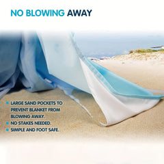 Oversized Waterproof Beach Mat 4-6 Adults Lightweight Picnic Blanket