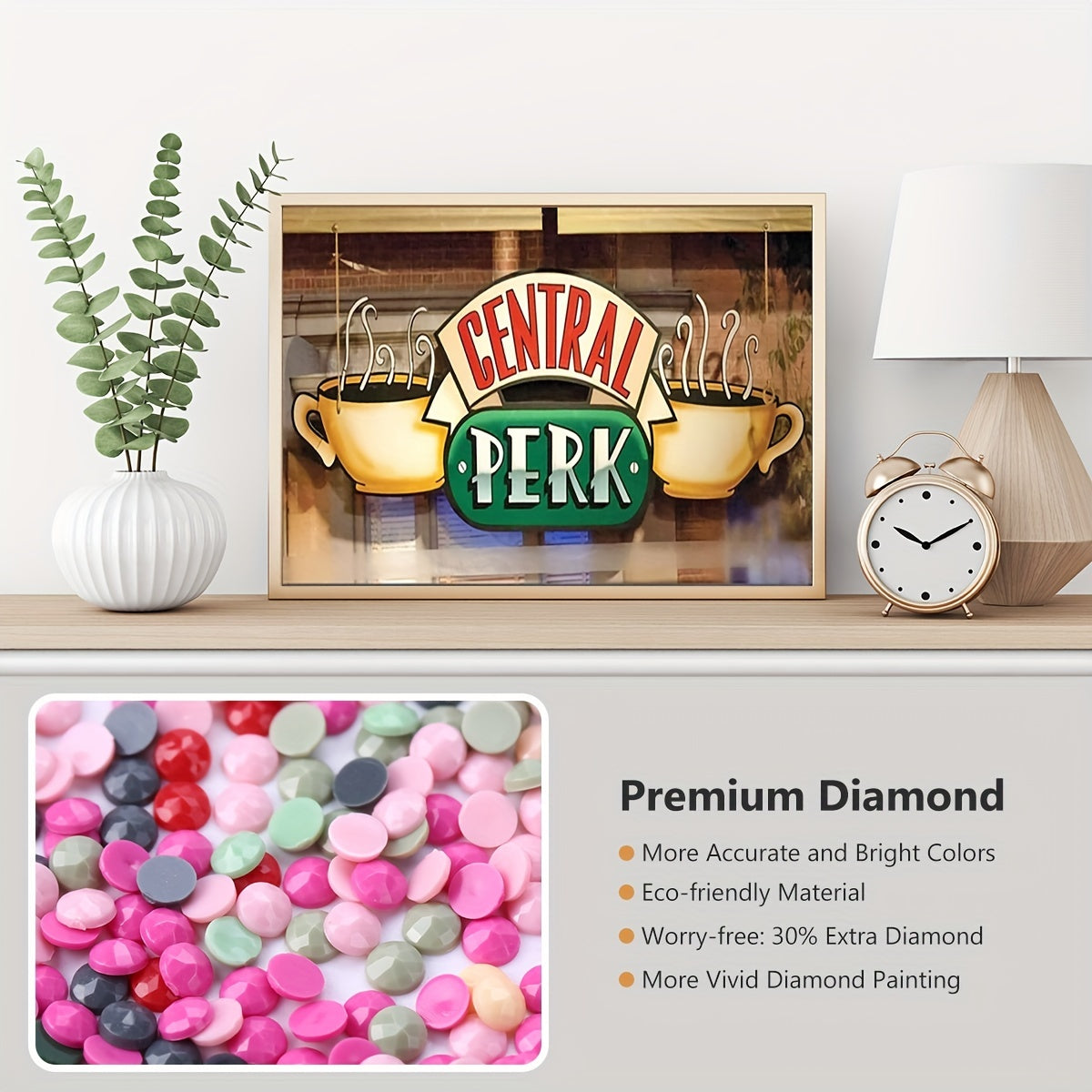 Central Perk Art Diamond Painting Kit Tools For Adults & Kids 5D DIY Gems